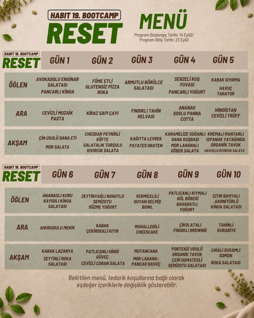 Bootcamp 19 -reset Menü