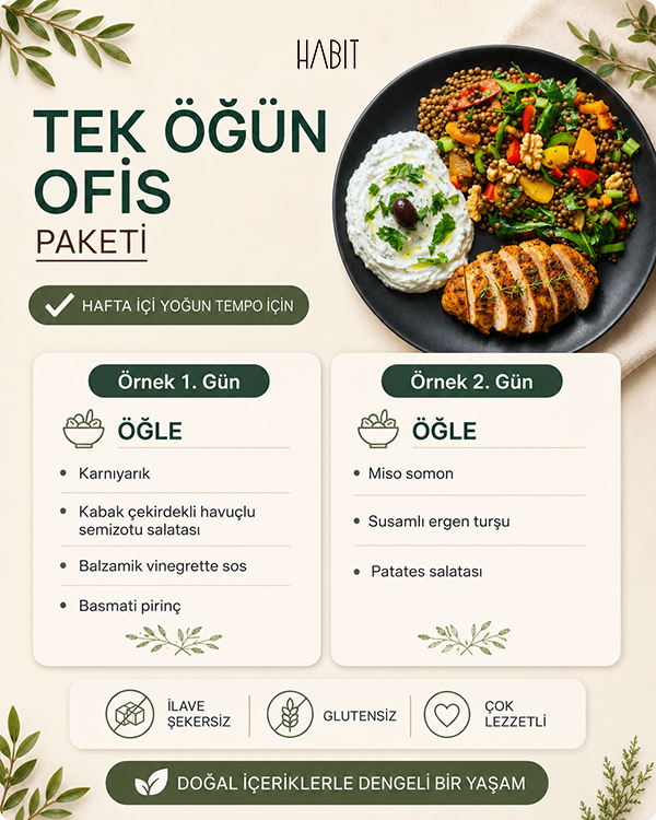 Tek Öğün Ofis Paketi Örnek Menü